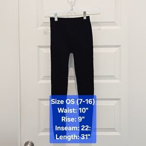 One Step Up Girl's Classic Textured Leggings, EUC, Size OS (7-16)